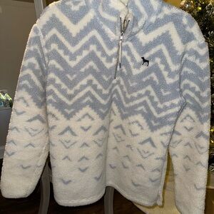 Victoria's Secret Pink Chevron Fleece Pullover